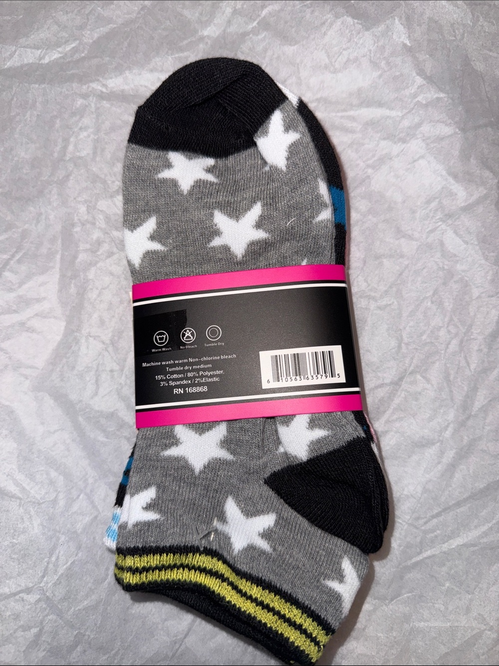Step Active Star Pattern Socks - (3-Pack) - Picture 2 of 3